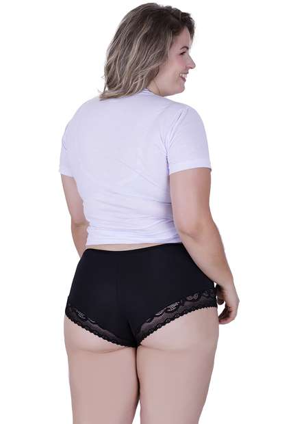 Calcinha Queridinha Plus Size Microfibra Concept Lingerie Preto