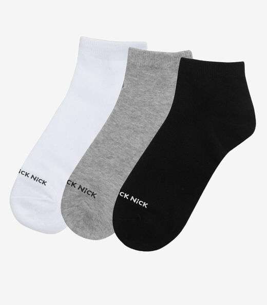 Kit 12 Pares De Meia Cano Curto Lisas Trick Nick Sortido