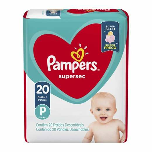 Image_Kit 2 Fraldas Pampers Super Sec Com 20 Unidades P cada