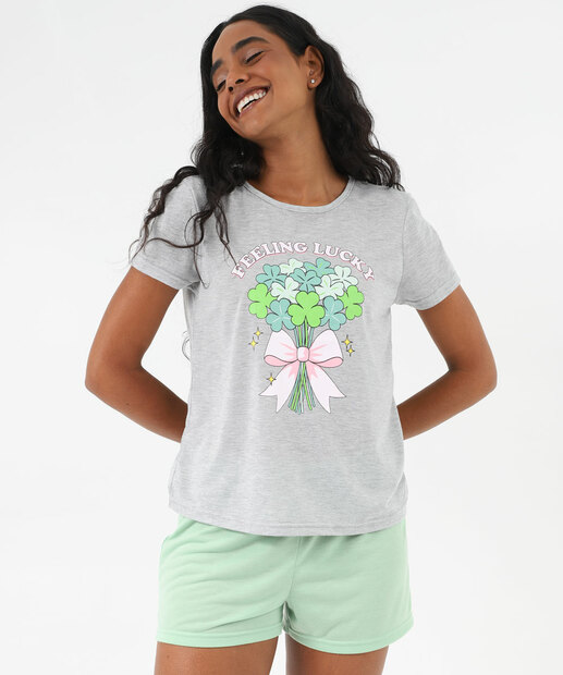 Image_Pijama Feminino Estampa Buquê Marisa Cinza