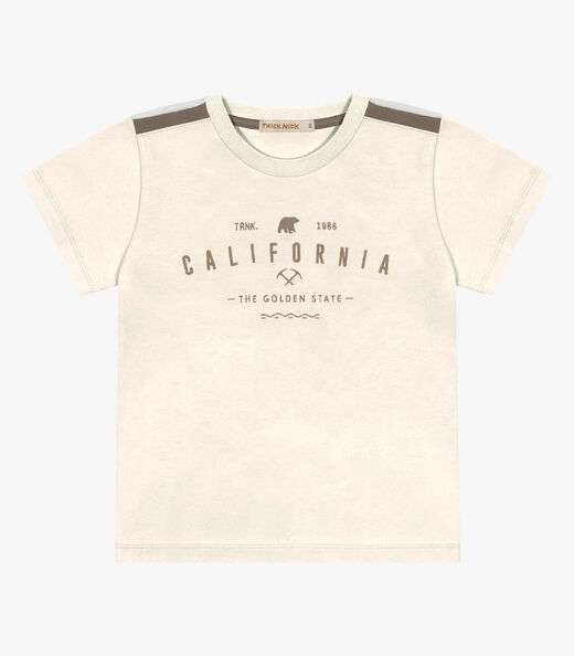 Camiseta Infantil California Trick Nick Bege