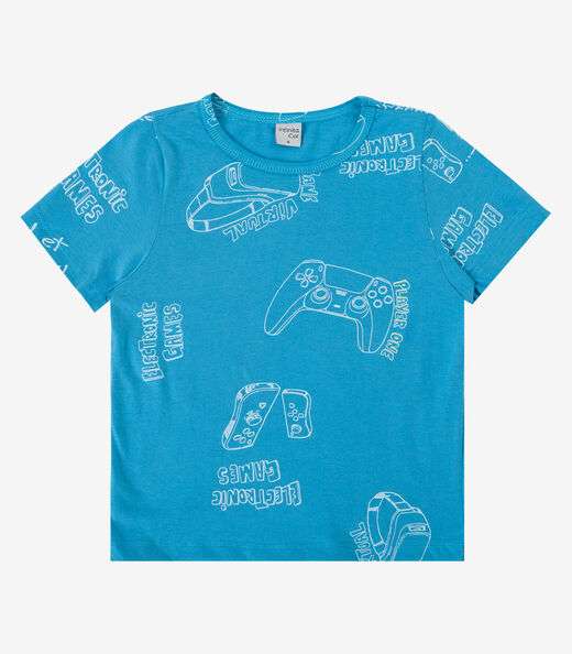 Camiseta Infantil Masculina Infinita Cor Azul