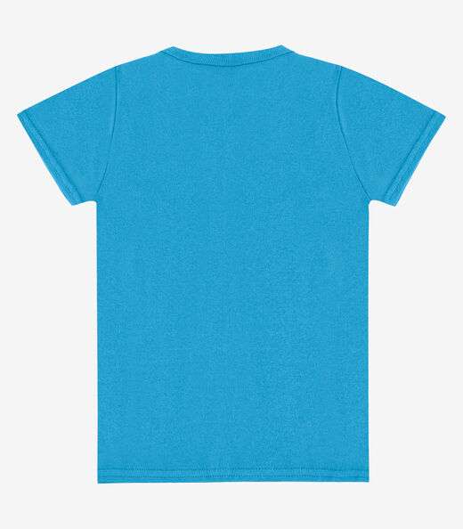 Blusa Infantil Manga Curta Básica Soletex Azul