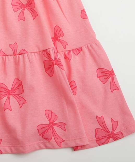 Vestido Infantil Estampa Laço Marisa Tam 4 a 10