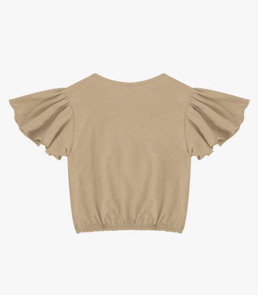 Blusa Infantil Manga Curta Infinita Cor Rosa