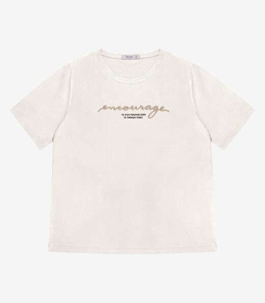 Image_Blusa Manga Curta Feminina Plus Size Secret Glam Bege