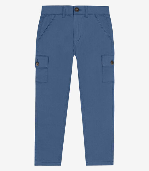 Calça Infantil Menino Sarja Trick Nick Azul