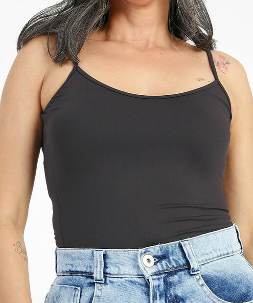 Blusa Regata Feminina Básica Alças Finas Marisa