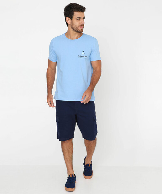 Image_Bermuda Masculina Moletom Marisa Azul