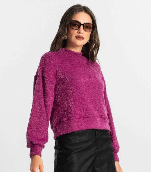 Blusão Feminino Tricô Endless Roxo
