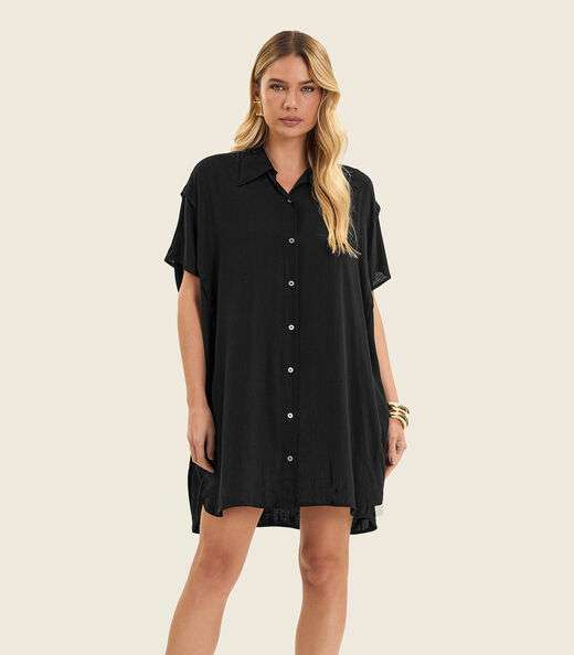 Image_Vestido Chemise Feminino Com Gola Endless Preto