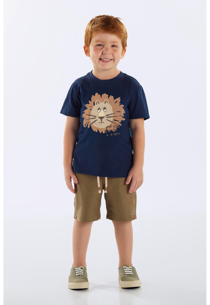 Camiseta Leão em Algodão Infantil Up Baby