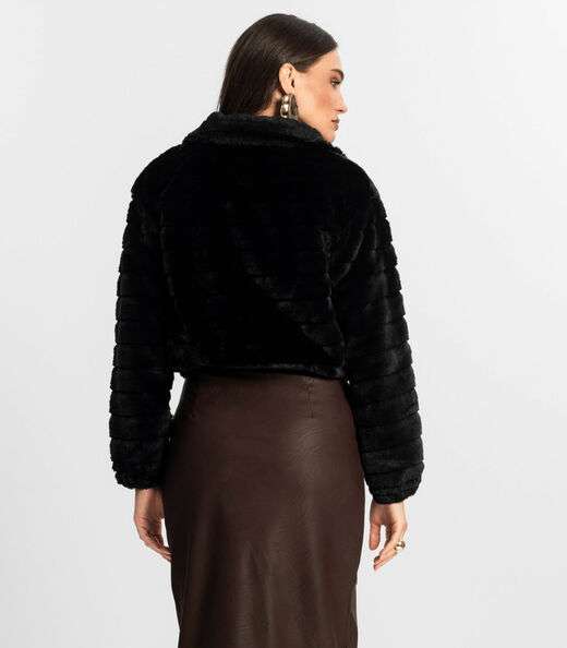 Casaco de Pelo Feminino Endless Preto