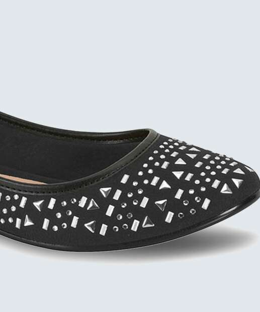 Sapatilha Feminina Bico Redondo Strass Moleca
