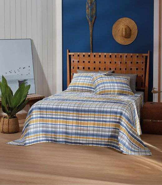 Colcha Allegro Casal Teka Azul