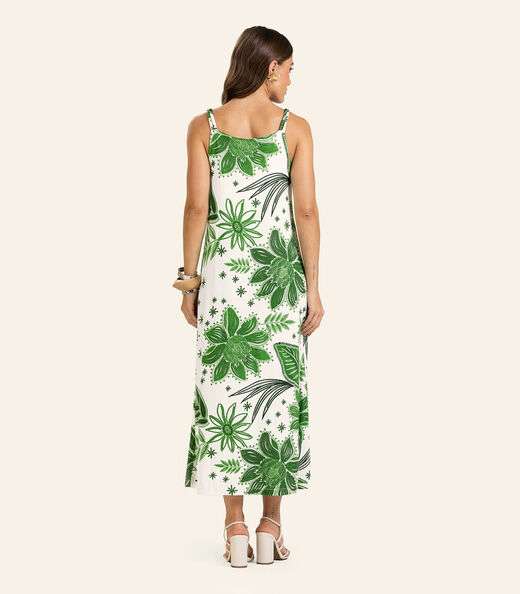 Vestido Midi Feminino Endless em Viscotorcion Verde