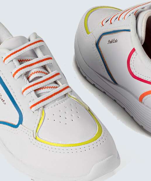 Tênis Infantil Casual Recorte Pink Cats 