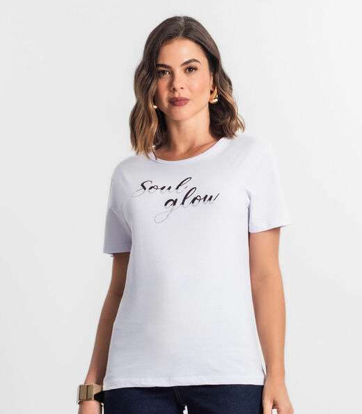 T-shirt Feminina Estampada Select Branco
