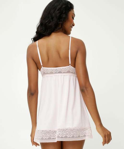 Camisola Sensual Liganete Recorte Renda Marisa