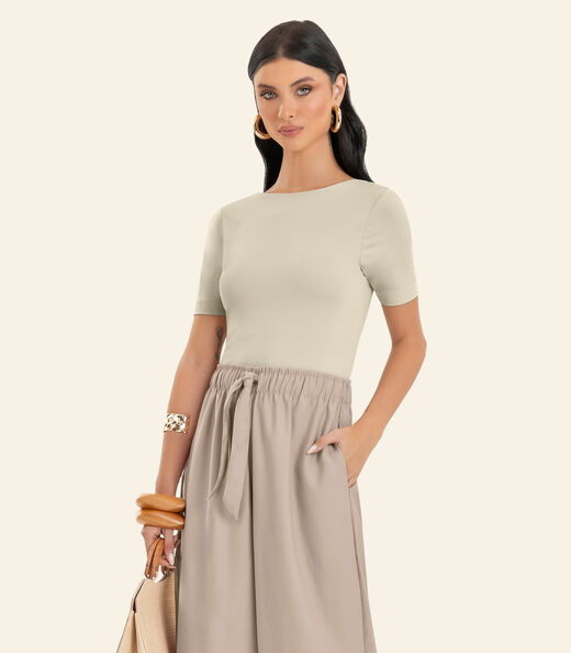Image_Blusa Feminina Em Poliamida Endless Bege