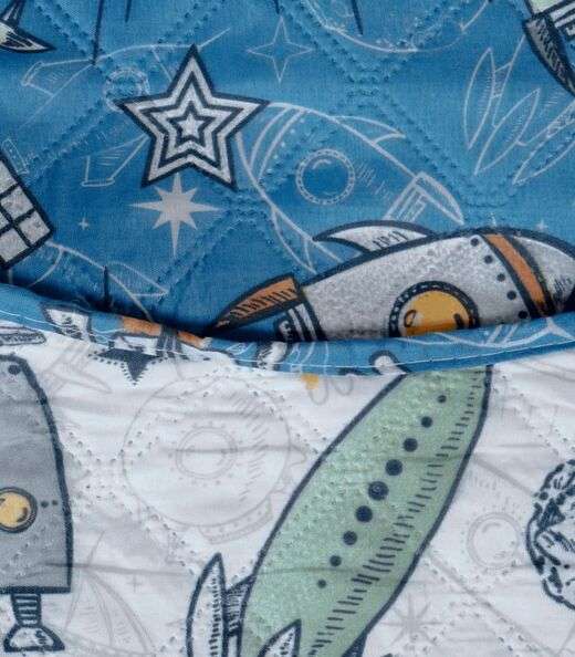 Jogo Cobre Leito Dupla Face Solteiro Bene Casa Azul