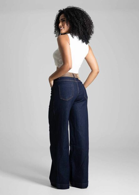 Calça Jeans Sawary Wide Leg Petit - 282668
