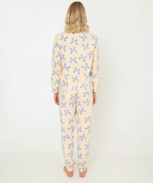Pijama Feminino Estampa Laços Marisa Off White