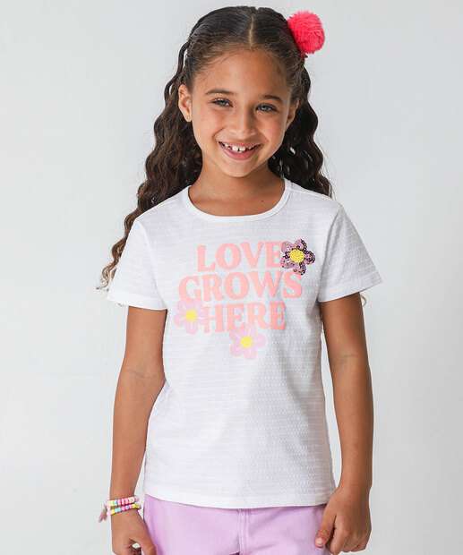 Image_Camiseta Infantil Textura Paetês Marisa Tam 4 a 10 Off White
