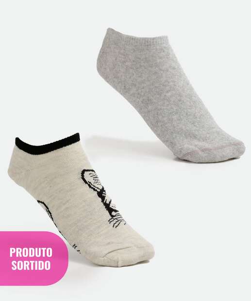 Kit 3 Pares Meias Sortida Feminina Soquete Claika