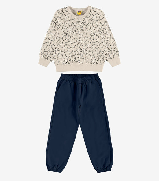 Image_Conjunto Blusão Com Calça Menina Rovi Kids Bege