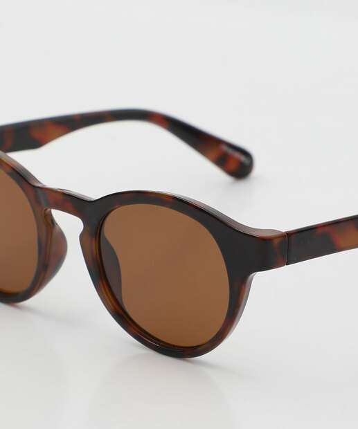 Óculos de Sol Feminino Redondo Marisa Marrom