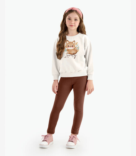 Image_Conjunto Blusão Com Legging Feminino Rovi Kids Bege