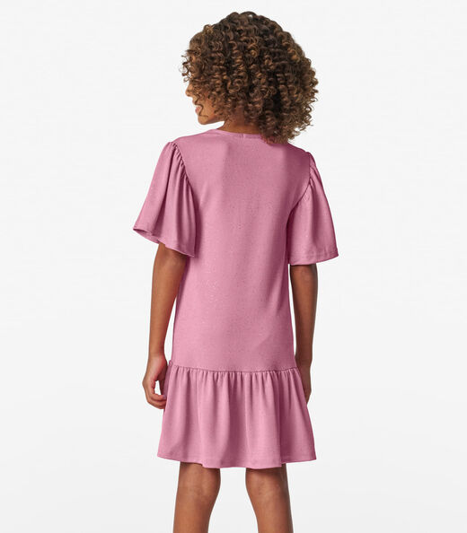 Vestido Infantil em Malha Star Shine Trick Nick Rosa