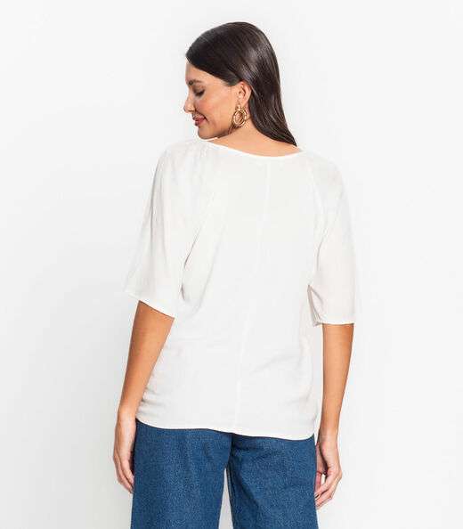 Blusa Feminina Viscose Creponada Endless Branco