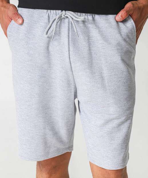 Bermuda Masculina Moletinho Mecla Marisa Cinza