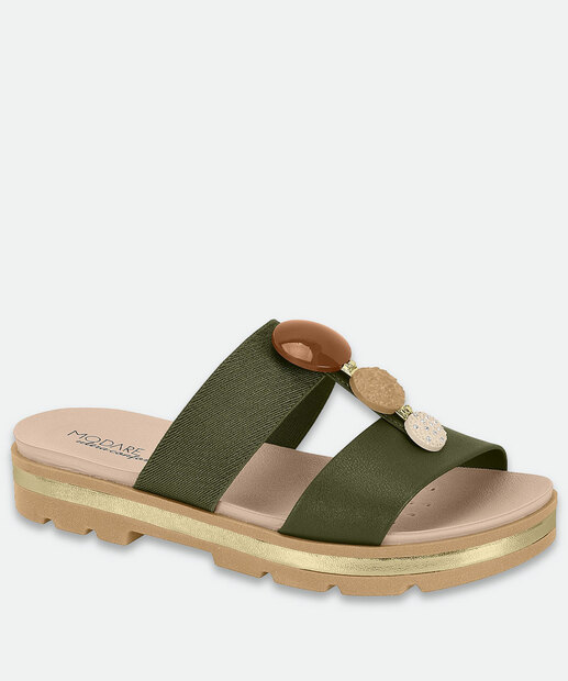 Image_Rasteirinha Feminina Pedras Sintéticas Modare Verde