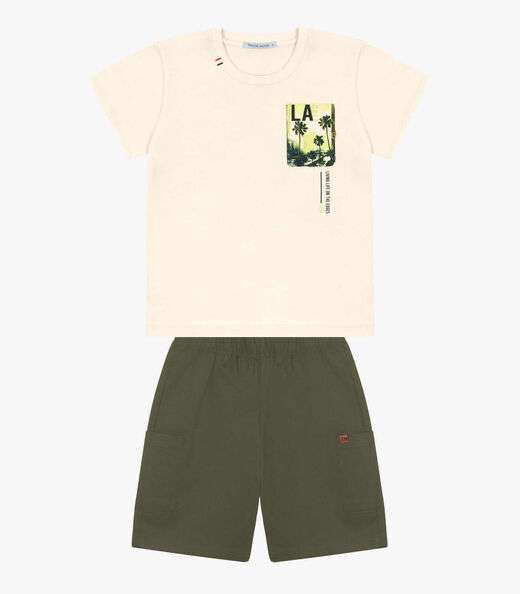 Image_Conjunto Infantil Camiseta Com Bermuda Trick Nick Verde