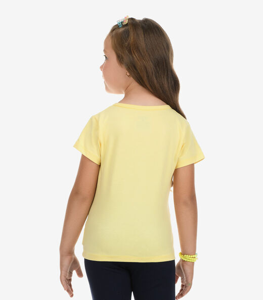 Blusa Básica Infantil Cotton Leve Rovi Kids Amarelo