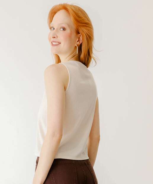 Blusa Regata Feminina Canelada Marisa