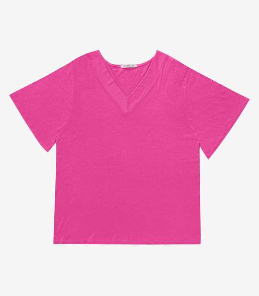 Image_Blusa Visco Tricot Plus Size Secret Glam Rosa