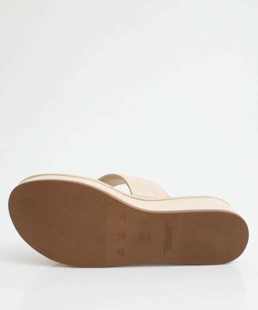 Tamanco Feminino Flatform Verniz Bebecê Bege