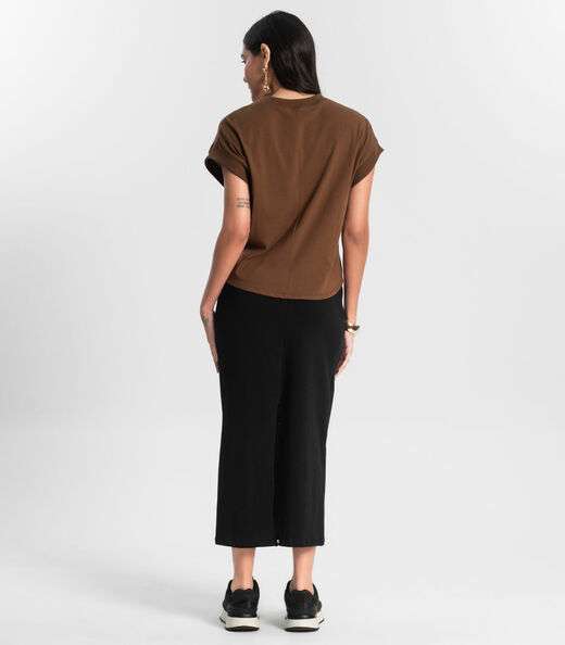 Saia Feminina Midi Malhão Preto