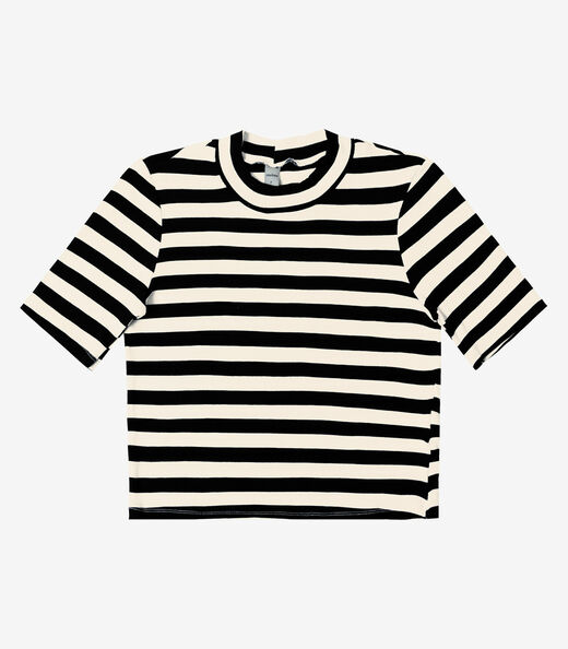 Blusa Cropped em Ribana de Viscose Rovitex Preto