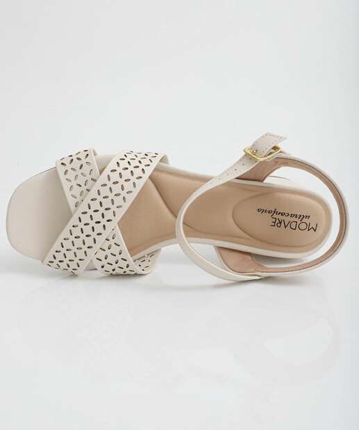 Sandália Feminina Salto Grosso Modare