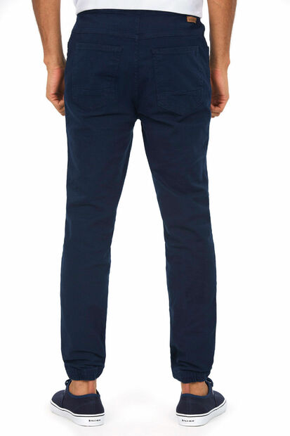 Calça Masculina Sarja Jogger Polo Wear Azul Escuro