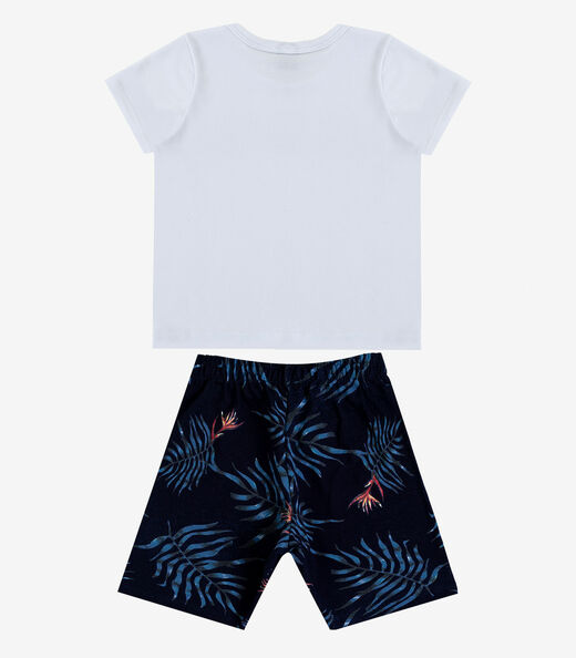Conjunto Infantil Camiseta e Bermuda Select Azul