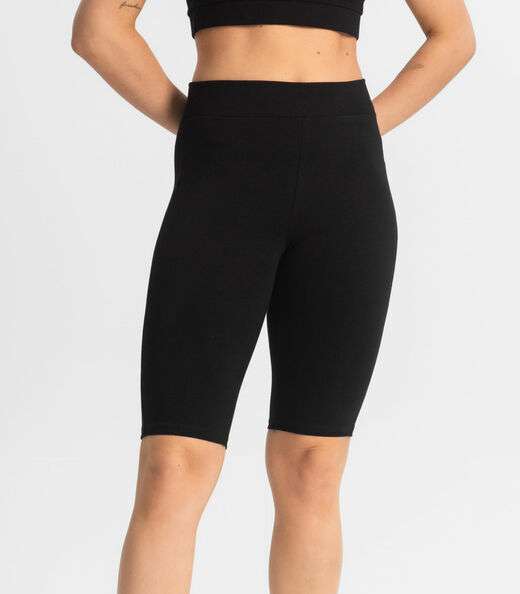 Bermuda Ciclista Feminina em Cotton Pesado Select Preto