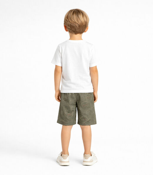 Conjunto Infantil Camiseta Com Bermuda Select Branco