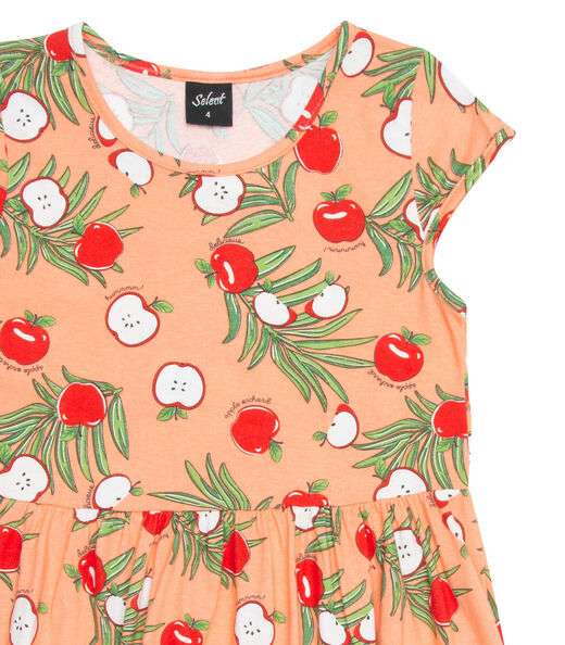 Vestido Infantil Estampa Divertida Select Laranja