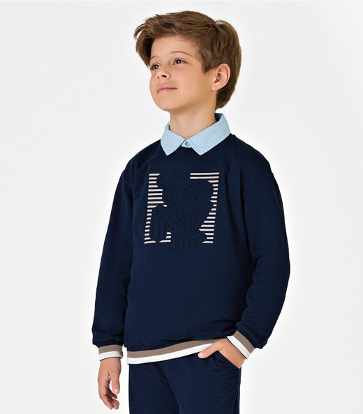 Conjunto Blusão com Calça Masculino Trick Nick Azul